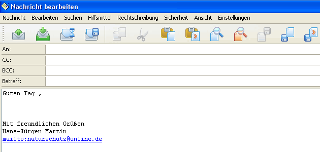 eMail-Client "The Bat!": Editor eMail-Client "The Bat!": Editor