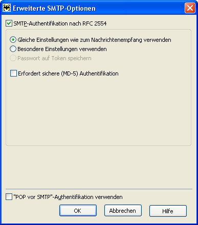 eMail-Client "The Bat!": Authentifikation