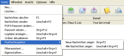"The Bat!": Aufruf Postfachinspektor "The Bat!": Aufruf Postfachinspektor